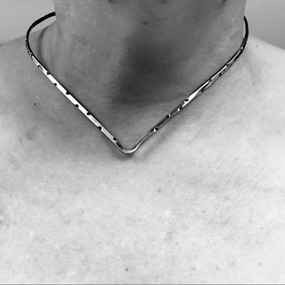Silver omega necklace
